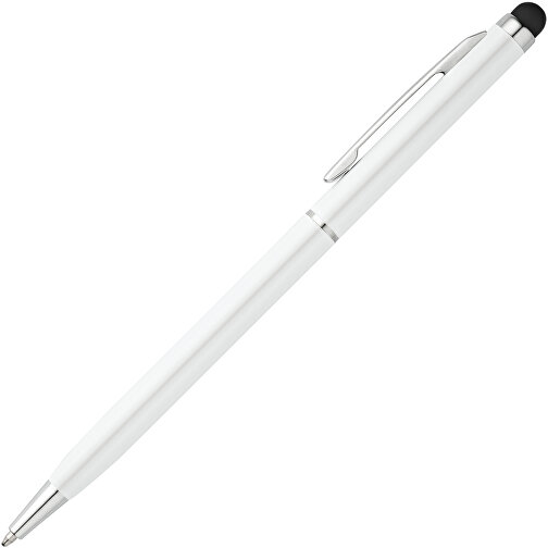 ZOE BK. Kugelschreiber Aus Aluminium Mit Touchpen-Spitze , weiss, Aluminium, , Bild 2