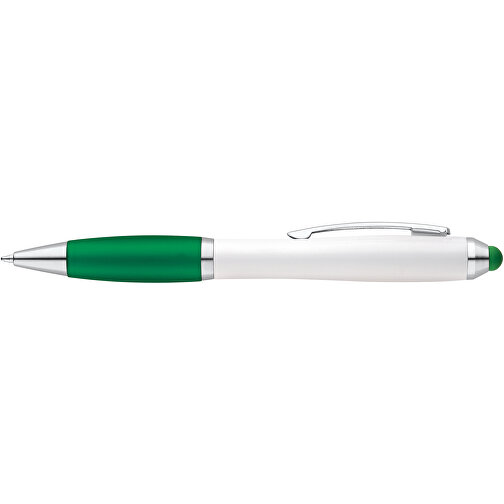 SANS BK. Kugelschreiber Mit Clip Aus Metall , grün, Kunststoff, 13,50cm (Länge), Bild 3