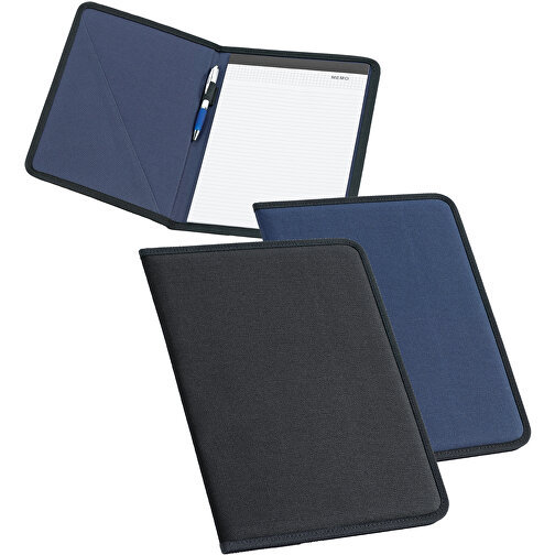 CUSSLER. A4 Schreibmappe Mit Taschenrechner , blau, 600D, , Bild 2