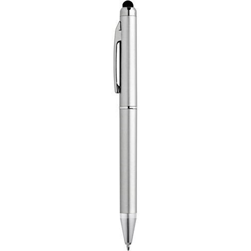 ESLA. Kugelschreiber Mit Metallfinish , satinsilber, Kunststoff, , Bild 1