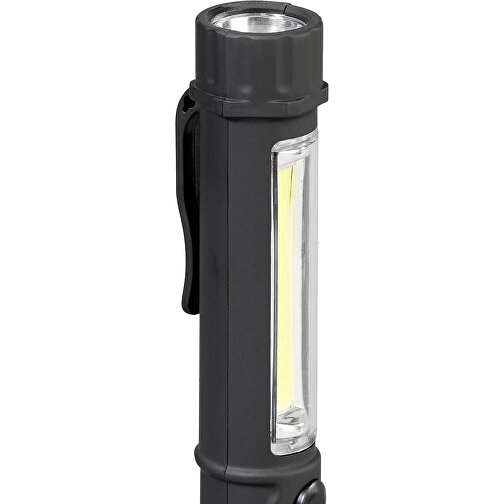 FACTORY Arbeitslampe Mit Clip & Magnet , schwarz, ABS mit Softtouch Beschichtung, 16,50cm (Höhe), Bild 3