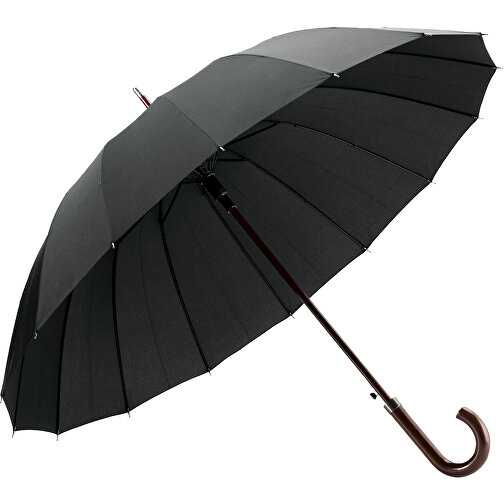 HEDI. 16-Speichen Regenschirm , schwarz, 190T Pongé, , Bild 1