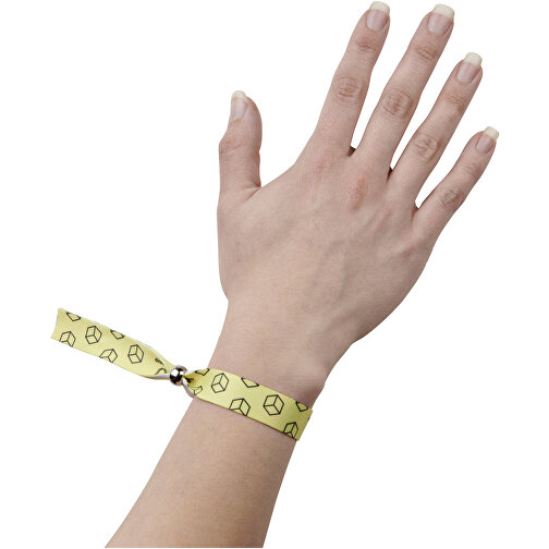 EL Vollfarbig Bedrucktes Festival-Armband - Zweiseitig , weiss, Polyester, 33,00cm x 1,50cm (Länge x Breite), Bild 2
