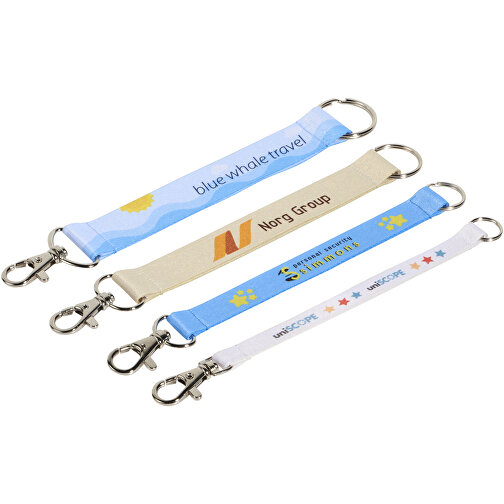 Minik Komplett Farbiges Mini-Trageband/-Schlüsselanhänger , weiß, Polyester, 31,00cm x 1,00cm (Länge x Breite), Bild 5