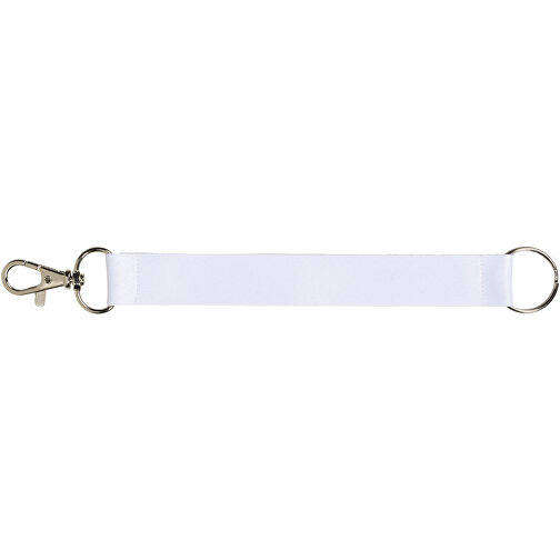 Mini Vollfarbig Bedrucktes Schlüsselband , weiß, Polyester, 20mm, 31,00cm x 1,00cm (Länge x Breite), Bild 1