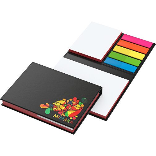 Sticky note London White Bestseller, brillant, avec coupe couleur rouge, Image 1