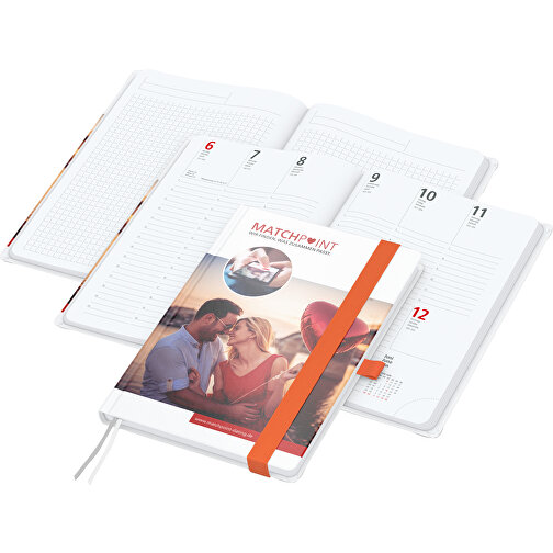 Bogkalender Match-Hybrid A5 Bestseller, mat, orange, Billede 1