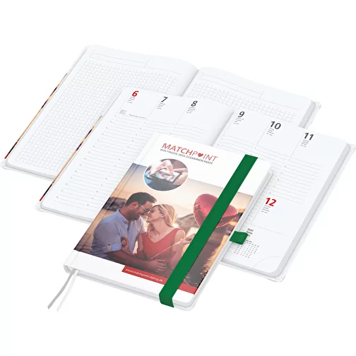 Calendrier de livres Match-Hybrid A5 Bestseller, brillant, vert, Image 1