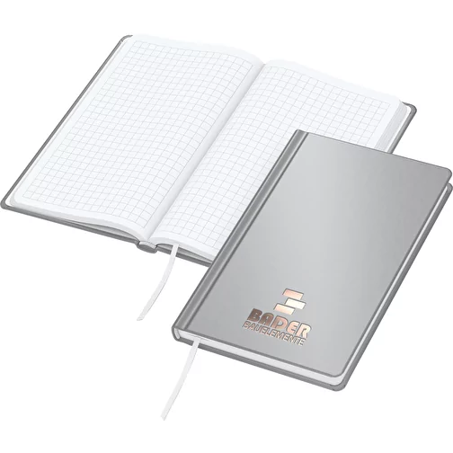 Carnet de notes Easy-Book Basic Pocket Bestseller, gris argenté, gaufrage cuivre, Image 1