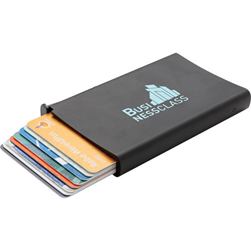 Aluminium RFID Kartenhalter, Schwarz , schwarz, Aluminium, 6,40cm x 9,90cm (Länge x Höhe), Bild 5