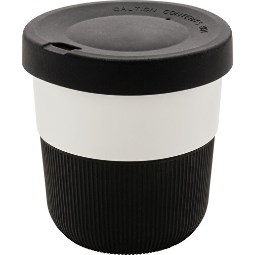 PLA Cup Coffee-To-Go 280ml , schwarz, PLA, Silikon, 8,60cm (Höhe), Bild 1