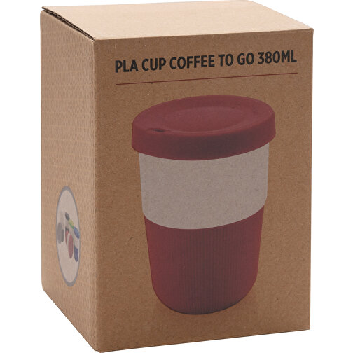 PLA Cup Coffee-To-Go 380ml, Rot , rot, PLA, 11,50cm (Höhe), Bild 8
