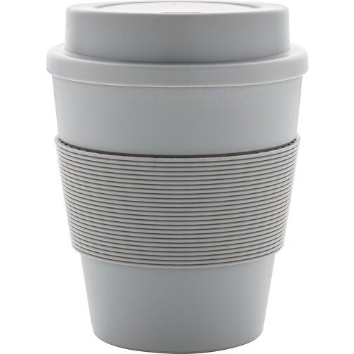 Wiederverwendbarer Kaffeebecher 350ml, Grau , grau, PP, 11,80cm (Höhe), Bild 2