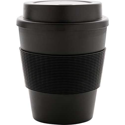 Wiederverwendbarer Kaffeebecher 350ml, Schwarz , schwarz, PP, 11,80cm (Höhe), Bild 2