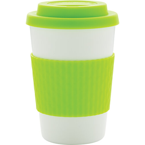 Wiederverwendbarer Kaffeebecher 270ml, Grün , grün, PP, 11,80cm (Höhe), Bild 2