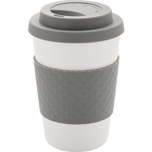 Wiederverwendbarer Kaffeebecher 270ml, Grau , grau, PP, 11,80cm (Höhe), Bild 1