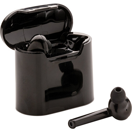 Liberty Kabellose Kopfhörer In Ladebox, Schwarz , schwarz, ABS, 3,40cm x 6,20cm (Länge x Höhe), Bild 1