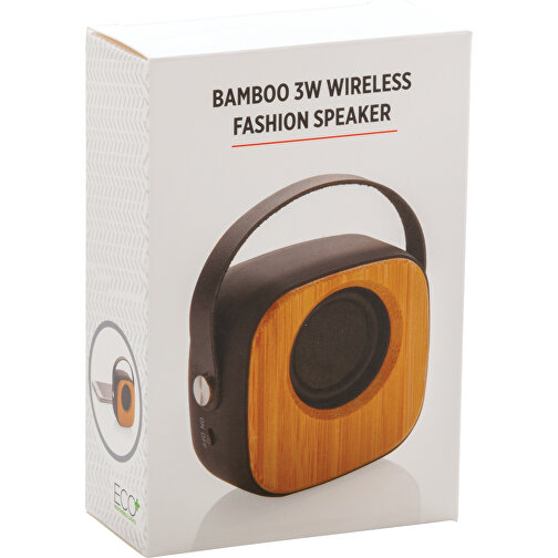 Bambus 3W Wireless Fashion Speaker, Schwarz , schwarz, ABS, 7,50cm x 7,00cm (Länge x Höhe), Bild 9