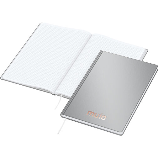 Notebook Easy-Book Basic bestseller Large, silver inkl. kopparprägling, Bild 1