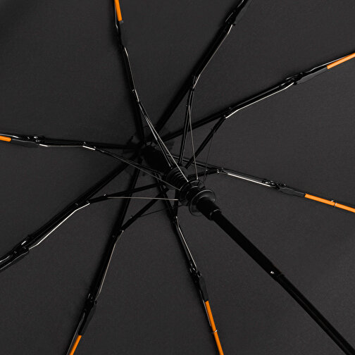 Taschenschirm FARE® AC Mini Style , Fare, schwarz-orange, 100% Polyester-Pongee (recycelt & waterSAVE®), , Bild 3