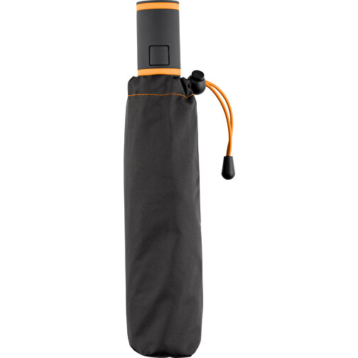 Taschenschirm FARE® AC Mini Style , Fare, schwarz-orange, 100% Polyester-Pongee (recycelt & waterSAVE®), , Bild 4