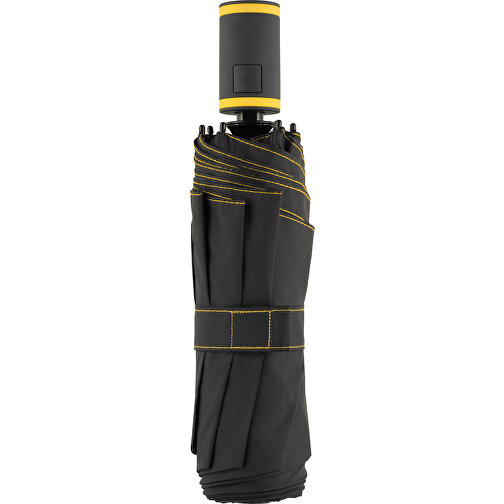 Taschenschirm FARE® AOC Mini Style , Fare, schwarz-gelb, 100% Polyester-Pongee (recycelt & waterSAVE®), , Bild 1