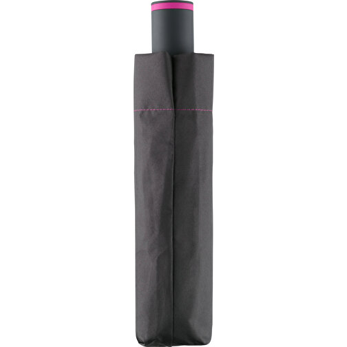 Taschenschirm FARE® Mini Style , Fare, schwarz-magenta, 100% Polyester-Pongee (recycelt & waterSAVE®), , Bild 3