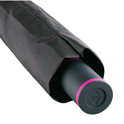 Taschenschirm FARE® Mini Style , Fare, schwarz-magenta, 100% Polyester-Pongee (recycelt & waterSAVE®), , Bild 6