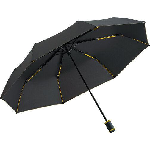 Taschenschirm FARE® Mini Style , Fare, schwarz-gelb, 100% Polyester-Pongee (recycelt & waterSAVE®), , Bild 1