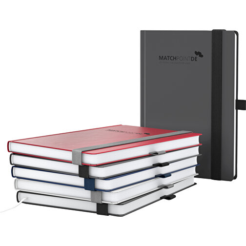 Notizbuch Vision-Book White Bestseller A5, Rot Inkl. Silberprägung , rot, silber, 21,00cm x 14,80cm (Länge x Breite), Bild 2