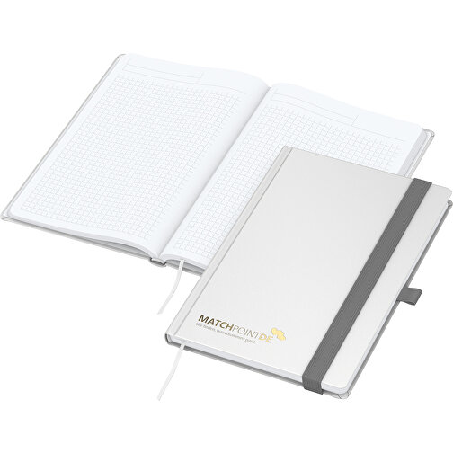 Notebook Vision-Book White bestseller A5, vit inkl. guldprägning, Bild 1