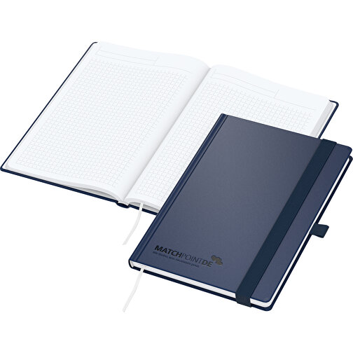 Notebook Vision-Book White A5 Bestseller, blå, prägling svart glansig, Bild 1
