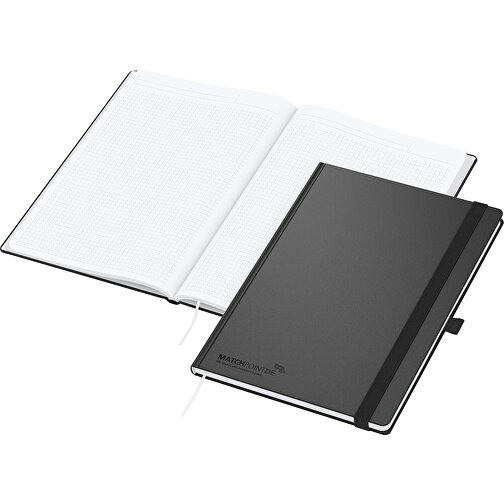 Notebook Vision-Book White A4 Bestseller, svart, prägling svart glansig, Bild 1