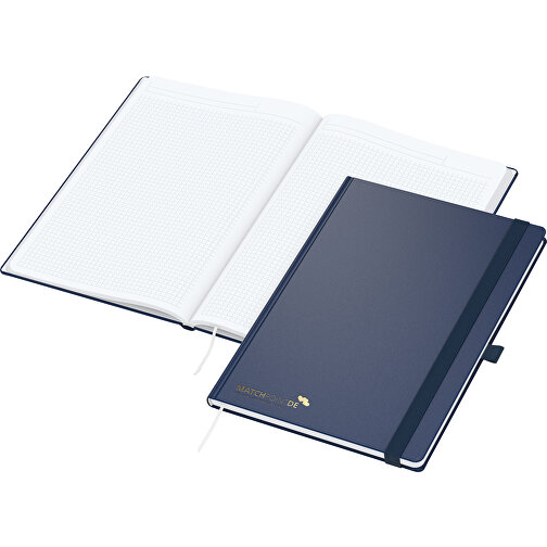 Cuaderno Vision-Book Blanco A4 Bestseller, azul oscuro, estampado en oro, Imagen 1