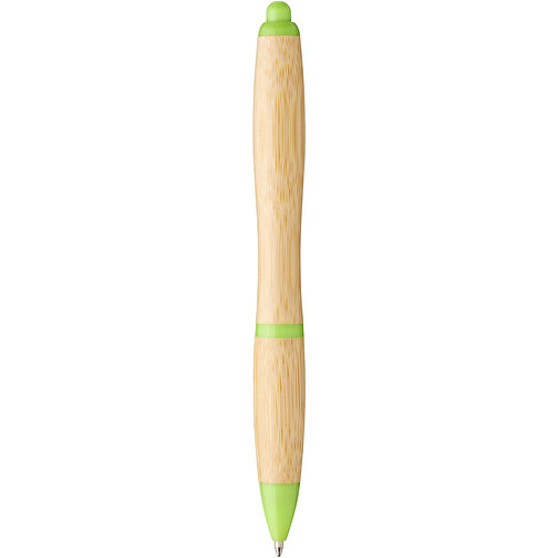 Nash Kugelschreiber Aus Bambus , Green Concept, natur / grün, Bambusholz, ABS Kunststoff, 14,00cm (Länge), Bild 3
