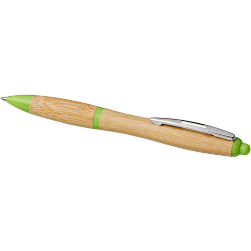 Nash Kugelschreiber Aus Bambus , Green Concept, natur / grün, Bambusholz, ABS Kunststoff, 14,00cm (Länge), Bild 4