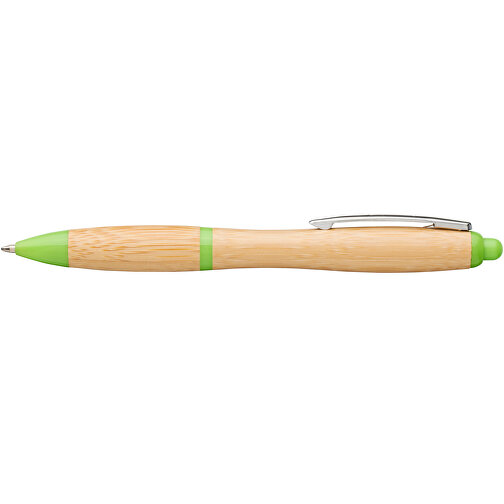 Nash Kugelschreiber Aus Bambus , Green Concept, natur / grün, Bambusholz, ABS Kunststoff, 14,00cm (Länge), Bild 7