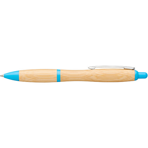 Nash Kugelschreiber Aus Bambus , Green Concept, natur / hellblau, Bambusholz, ABS Kunststoff, 14,00cm (Länge), Bild 7