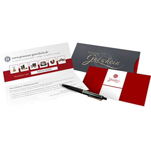 Geschenkgutschein Rot , Karton, 21,30cm x 0,20cm x 10,50cm (Länge x Höhe x Breite), Bild 1