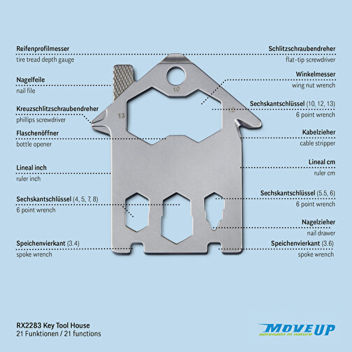 Set de cadeaux / articles cadeaux : ROMINOX® Key Tool House (21 functions) emballage à motif Fan d, Image 10