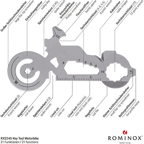 Set de cadeaux / articles cadeaux : ROMINOX® Key Tool Motorbike (21 functions) emballage à motif F, Image 9