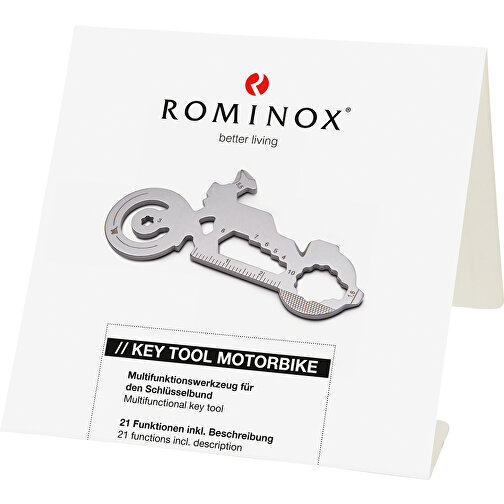 ROMINOX® Key Tool Motorbike / Motorrad (21 Funktionen) (Einzelhandel) , Edelstahl, 7,00cm x 0,23cm x 3,20cm (Länge x Höhe x Breite), Bild 5
