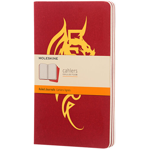 Moleskine Cahier Journal L – Liniert , Moleskine, cranberry rot, Karton, 21,00cm x 0,67cm x 13,00cm (Länge x Höhe x Breite), Bild 2