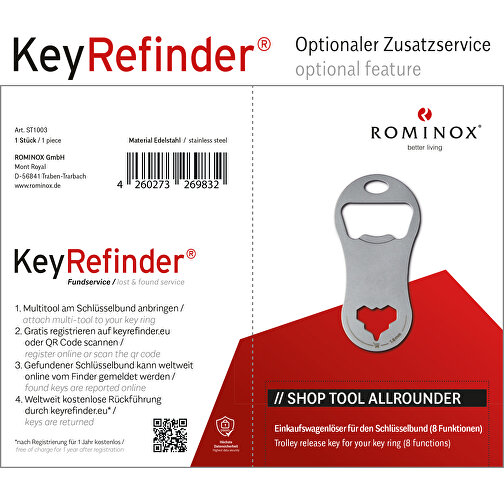 ROMINOX® Shop Tool // Allrounder - 8 Funktionen , Edelstahl, 5,75cm x 0,14cm x 2,80cm (Länge x Höhe x Breite), Bild 13