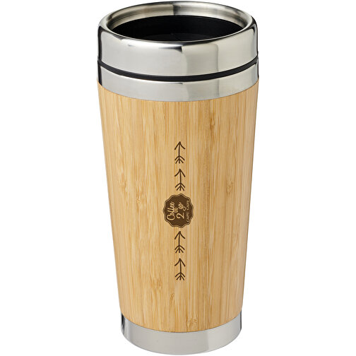 Bambus 450 ml glas med bambusyderside, Billede 2