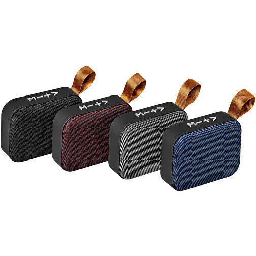 Fashion Stoff Bluetooth®-Lautsprecher , grau, ABS Kunststoff, 4,00cm x 8,20cm x 11,20cm (Länge x Höhe x Breite), Bild 7