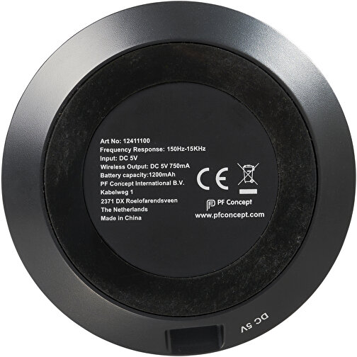 Fiber 3W Bluetooth® Lautsprecher Mit Kabelloser Ladefunktion , schwarz, ABS Kunststoff, 8,00cm (Höhe), Bild 5