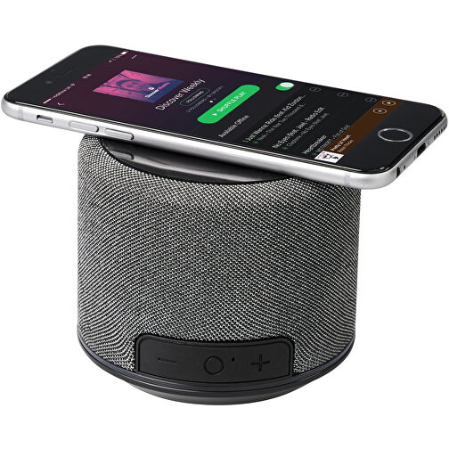 Fiber 3W Bluetooth® Lautsprecher Mit Kabelloser Ladefunktion , schwarz, ABS Kunststoff, 8,00cm (Höhe), Bild 6
