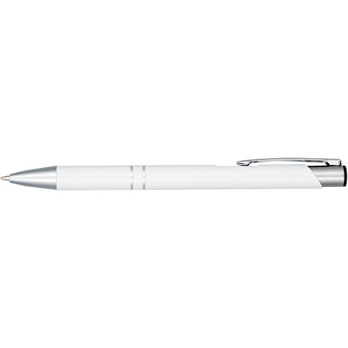 Moneta Druckkugelschreiber Aus Eloxiertem Aluminium , weiß, Aluminium, ABS Kunststoff, 13,50cm (Länge), Bild 5