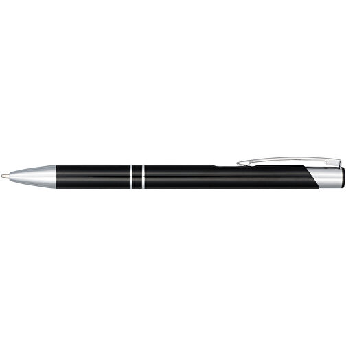 Moneta Druckkugelschreiber Aus Eloxiertem Aluminium , schwarz, Aluminium, ABS Kunststoff, 13,50cm (Länge), Bild 4